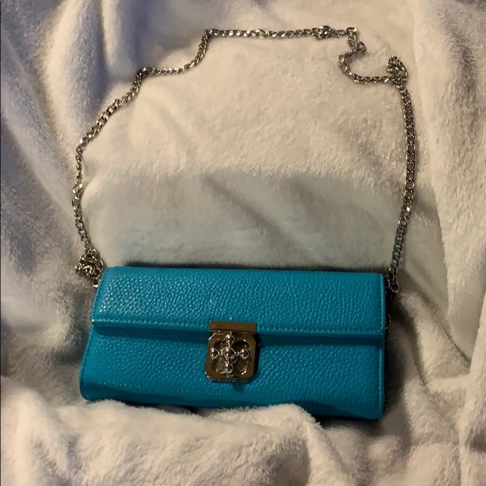 C. Wonder Bright Blue Crossbody w/ Chain Strap